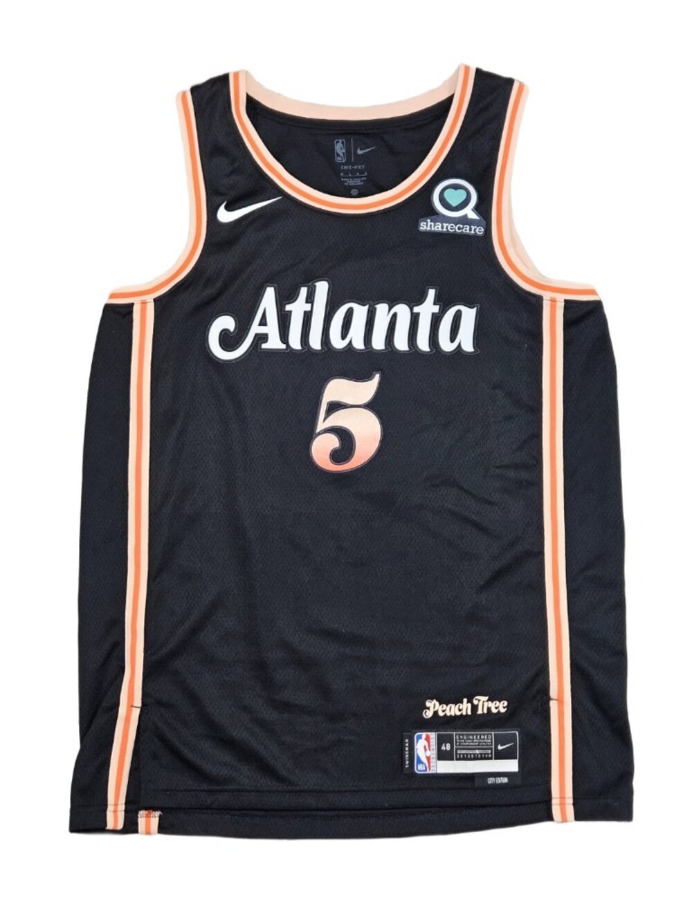 Dejounte Murray Hawks #5 Nike City Edition Jersey Men's L Size 48